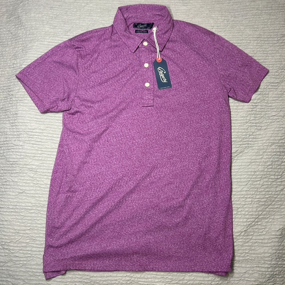 Grayers Men's Bayshore Marl Polo Shirt Amethyst Purple Small NEW